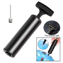 Mini pompa ad aria per palloni gonfiabili, mini pompa manuale per gonfiare palloni da calcio, pallavolo, basket e anelli da nuoto, ago per palloni gonfiabili, pompa multi-uso portatile e manuale, facile da usare per biciclette, palloni da calcio, palloni da basket, anelli da spiaggia e accessori da spiaggia, galleggianti da piscina - nero - Visualizzare 11