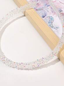1 pieza Diadema elegante y minimalista para mujer con cristal blanco, rhinestone y brillo, adecuada para el peinado diario, diadema para el cabello como accesorio para el cabello de las mujeres