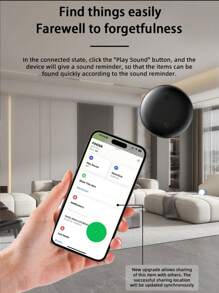 1/4 piezas Rastreador Anti-Perdida Inteligente por GPS - Certificado MFi, Seguimiento en Tiempo Real, Sin Instalación Requerida, Adecuado para Mascotas, Bolsas, Maletas, Bicicletas, Autos, Compatible con la App "Buscar" de IOS, Anti-Pérdida Libre de Preocupaciones (Solo iOS)