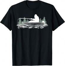 Big Foot Fishing, Cool Fishing Fisherman Bigfoot Sasquatch T-Shirt Wedding Gift For Groom Wedding Gift For Groomsman - Black - View 1