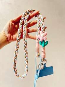 1 Stück verstellbarer Blumen Handy-Umhängeband, süßer abnehmbarer Schultergurt für Outdoor-Reise-Handyhalter gegen Verlust
