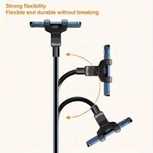 An Adjustable Long Gooseneck Phone Stand - Carbon Steel Lazy Stand, With A 360° Rotatable Clip, Suitable For Watching Videos On The Bed Or Table - No Battery Required Compatible With IPhone, Android Phone, Gift For Birthday, Family, Friends 360 Degree Rotating, Bed Lazy Stand, Phone Holder