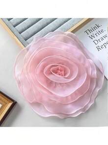 1pc Oversized Fabric Flower Brooch With Rhinestones, Elegant Accessory For Decorating Dresses, Suits, Jackets To Add Beauty To Your Outfit - Flower - View 6