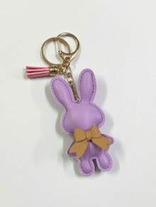 Mặt dây chuyền móc khóa thỏ da - Phụ kiện hình động vật dễ thương có móc khóa túi và quà tặng kết hợp phong cách cho bạn bè và các cặp đôi - Nhiều màu - Xem 17