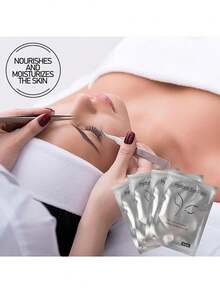 200/100/50/25/10对睫毛延长凝胶贴片套装，天然水凝胶，适用于美容化妆面膜套装用品眼膜垫美容工具 - 彩色 - 查看 3