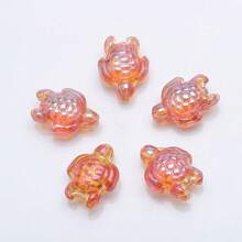 20颗14*18毫米海龟造型玻璃珠，适用于DIY首饰制作，可用于项链、手链、耳环、手机挂饰、钥匙扣、窗帘等。 - 14*18mm海龜 - 查看 44