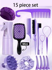 15 Piece Hair Styling Brush, 1/12/13 Piece Hair Combs, Pointed Tail Combs, Rat Tail Combs, Edge Brushes, Hair Brushes, High-Pressure Spray, Hairpins, Hair Rings, Wide Tooth Combs, Bath Caps, Hair Braiders, Suitable For All Kinds Of Hair Styles
