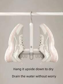 1 Stück vielseitig drehbarer Doppelhaken Schuhständer für Zuhause und Terrasse, windgeschützter Schuhaufhänger ideal für Studentenwohnheime, effiziente Sandalentrocknung Rack perfekt zum Organisieren von Schuhen, stilvolles und platzsparendes Design für Eingangsbereiche, Balkone und Außenbereiche, unverzichtbare Aufbewahrungslösung für saisonale Schuhe, verbessert die Wohndekoration und hält Schuhe ordentlich und zugänglich