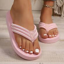 Dép xỏ ngón nữ - Dép quai hậu nhẹ, thoải mái, phong cách Châu Âu và Mỹ, thích hợp cho bãi biển và gia đình - Hồng - Xem 4