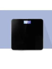 Báscula de baño de peso digital Tecnología de pasos de báscula inteligente con LCD fácil de leer, báscula digital perfecta para el hogar de hasta 400 libras, báscula de peso de alta precisión en negro - Negro - Ver 4