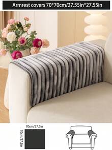 1 件四季沙发垫套，现代简约防滑沙发座椅保护套，防尘可洗，浅灰色柔软防褪色，宠物友好，适合卧室、办公室、客厅的 L 型和 1/2/3/4 座沙发