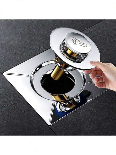 通用型浴室地漏，圆角设计，防堵塞，排水迅速，适用于翻新和新安装的浴室配件和工具