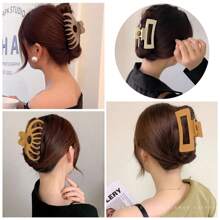Matte Non-Slip Hair Claw Clips (1/4/8PCS) - Salon-Grade Strong Hold Clips For All Hair Types, Thick/Thin/Curly/Wavy Hair - Snap-Resistant Jaw Clips For Women & Girls, Perfect For Workouts & Daily Use
