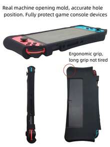 适用于Switch OLED的套装：1个硅胶保护套 + 10个摇杆帽，流线型弧形设计，内部升级减震肋条，显著的防震防摔保护 - 彩色 - 查看 4