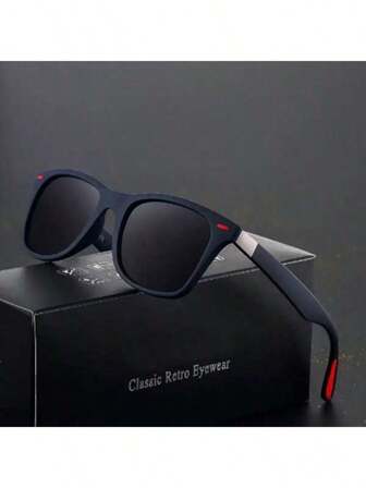 1 件时尚经典偏光时尚眼镜男女方形时尚眼镜护目镜旅行钓鱼骑行时尚眼镜时尚适合夏季海滩度假、户外、旅行