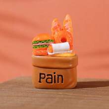 1pc Miniature Model DIY Realistic 3D Food Toy Bread, Tomato Creative Resin Craft Decor, Perfect For Back To School Gift/Birthday Present