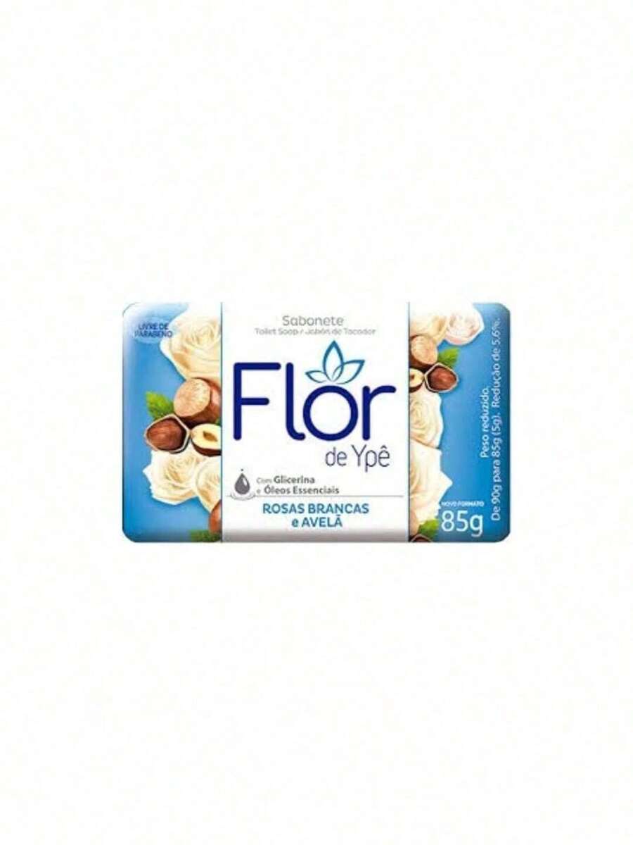 KIT COM 10 - Sabonete Flor de Ype Rosas Brancas e Avela 85g.