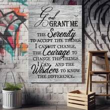 Framed Serenity Prayer Inspirational Wall Art -   8x10" Grey Scripture Decor For Bedroom & Pray Room, Perfect For Room Decor - Framed - View 5