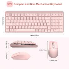 LeadsaiL FA98 Low-Profile Wireless Mechanical Keyboard And Mouse Set, 2 ...