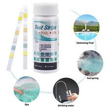 Swimming Pool And Spa Test Strips, 7-In-1 Water Quality Test Strips, 50/100 Water Chemistry Tests, Accurately Test Bromine, Total Alkalinity, PH, Free Chlorine, Total Hardness, Triazole And Total Chlorine, Suitable For Household Drinking Water, Hot Tubs, Swimming Pools, Spas And Well Water, Easy-To-Use Water Quality Test Strips, Suitable For Garden Swimming Pool Cleaning - Multicolor - View 9