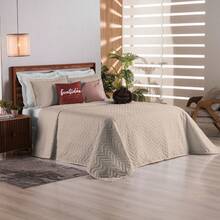 Elegance Kit 8pcs Double-Sided Quilted Bedspread - 米色 - 查看 4