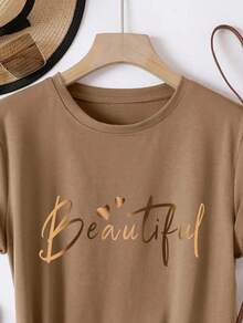 Women T-Shirts - Camel - View 3