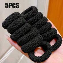 5/10/20 piezas Lazos de pelo extra elásticos y anchos, scrunchies sin arrugas y sin costuras para peinados de coleta, diseño resistente y minimalista