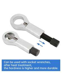 4pcs Nut Splitter Set, Heavy Duty Nut Splitter Breaker Broken Damaged Screw Stuck Nut Removal Splitting Tools (Blue Box) - Blue - View 5