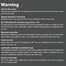 Original JBL TUNE 510BT Bluetooth kabelloser Kopfhörer mit Purebass Sound, tragbarer Gaming-Sport-Ohrhörer mit Mikrofon T510bt