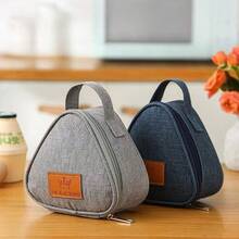 1个保温午餐袋，三角便当袋，牛奶三明治鸡蛋早餐/午餐袋（颜色随机） - 彩色 - 查看 8