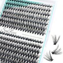 Lash Clusters Extensions 240pcs Individual Lashes 14-18mm Mixed Long Natural Look DIY Eyelash Extension Supplies C Curl Individual Eyelashes Faux Mink Cluster Lashes 0.07 (40D-0.07C-14-18mm) - 30_40D-0.07D-9-16 MIX - 查看 1