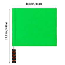 1 Running Race Starting Flag - Red Signal Flag, Stainless Steel Hand Flag, Sponge Handle, Track And Field Referee Traffic Command Hand Flag