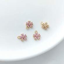 Zirconia Flower Customized Name Jewelry Set For Girl Personalized Nameplate Pendant Cute Necklace Bracelet Gift