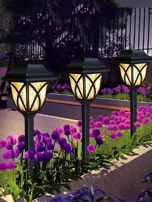 6pcs/2pcs Solar Outdoor Path Lights, Garden Lights, Lawn Lights, Solar Lights Landscape Decoration Lighting, For Courtyard/Garden/Landscaping/Sidewalk/Patio/Yard/Lawn Path LED Outdoor Lights, Solar Lights Outdoor