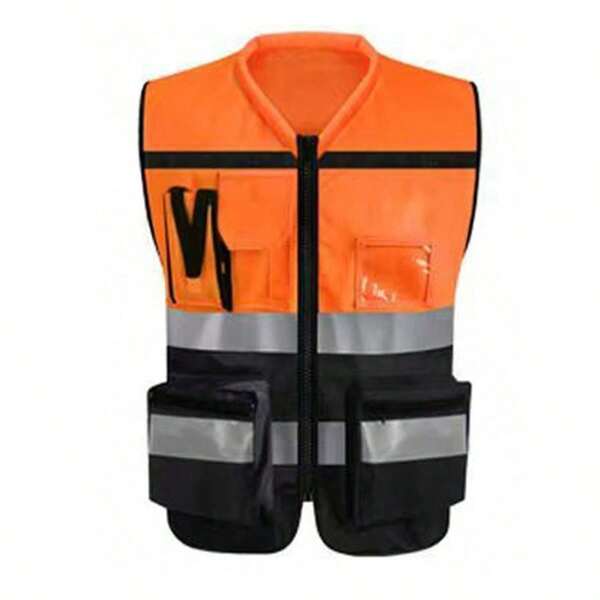 Reflective Vest, High-Visibility Yellow Breathable Garment For Construction, Sanitation, Traffic