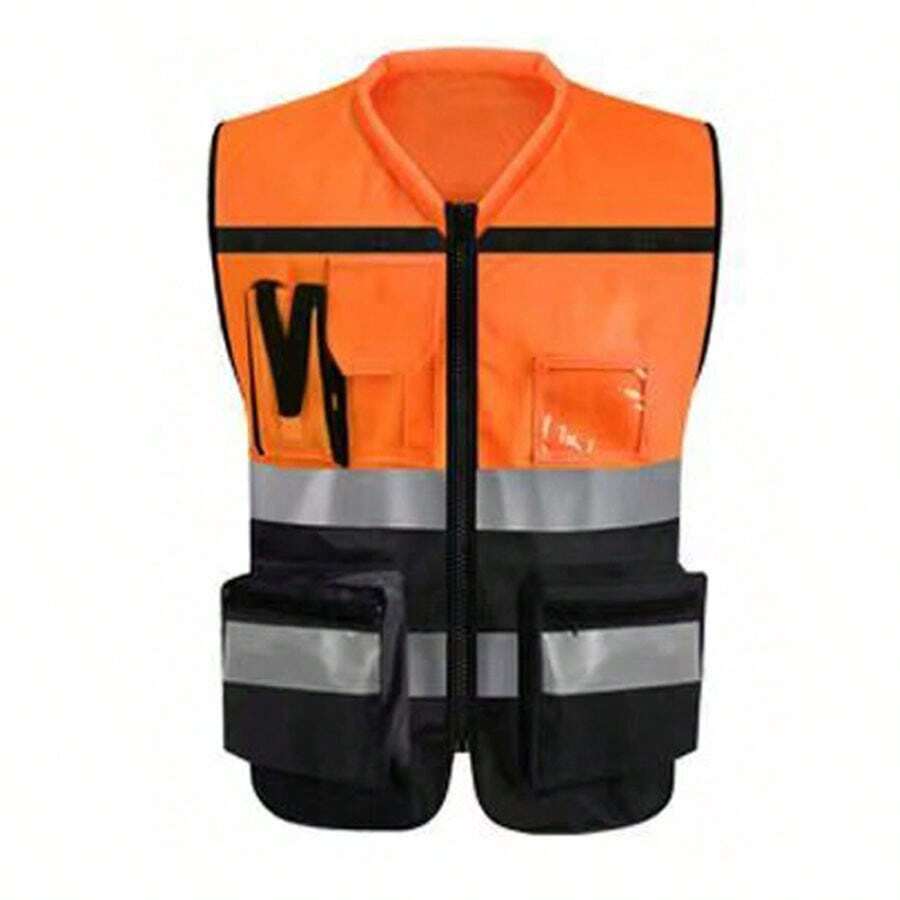 Reflective Vest, High-Visibility Yellow Breathable Garment For Construction, Sanitation, Traffic