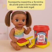 Boneca Baby's Collection Menina Olá Verão com Massinha e Acessórios Divertido Interativo Super Toys - Morena - Visão 5