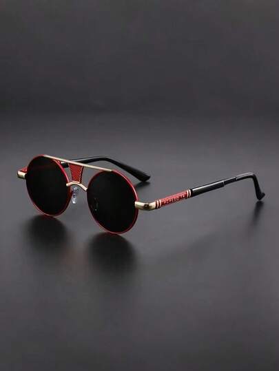 Kính thời trang tròn kim loại phong cách Y2K cổ điển, Kính thời trang với thiết kế khối màu, Phụ kiện thời trang | Gọng kim loại, Tròng kính PC