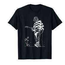 Men 90s Grunge Black Legend Sketch Alternative Rock Guitarist Vocalist T-Shirt Soft Breathable Cotton Casual Streetwear Band Tee For Concerts Festivals - Black - View 1