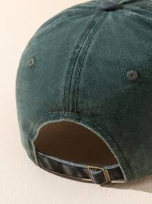 1 pezzo Cappellino da baseball stile retrò europeo e americano con ricamo a 3D a foglie e lettera, adatto per look casual quotidiani da uomo