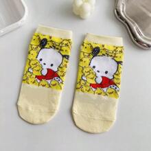 Sanrio 1/5 pares de calcetines cortos de estilo japonés y dibujos animados de Sanrio, apropiados para primavera y verano