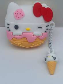 Sanrio 1 件  KT Kitty 可爱无线耳机盒保护套适用于 Apple 1/2/3/4/Pro/Pro2（不含耳机）