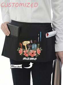 1 chiếc Tạp dề Polyester Unisex tùy chỉnh có 3 túi, Đồng phục bồi bàn ngắn nửa eo dùng cho đồ dùng nhà bếp, Tạp dề thắt lưng cho nhân viên nhà hàng khách sạn, Tạp dề yếm nấu ăn trong bếp, Tạp dề đầu bếp - Nhiều màu - Xem 3