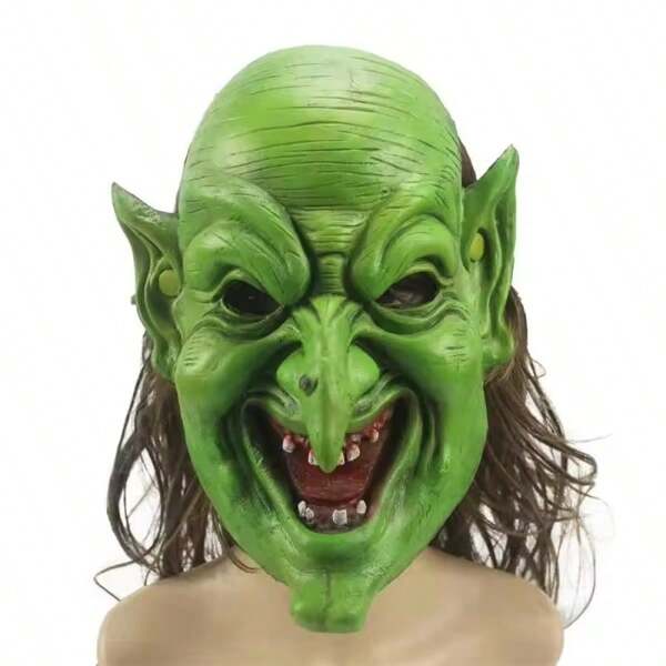 Juego de máscaras duraderas de espuma de PU de Halloween, máscara de bruja divertida, diseño realista, por diseño ByTT, fuera de la atmósfera