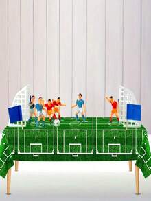 1/2 Sets Tablecloth, Football Themed Tablecloth Sets, Sports Style Tablecloth, Waterproof, Oil-Proof, Stain-Resistant Disposable Rectangle Tablecloth, Multi-Functional Decorative Items For Sports Themed Parties, Suitable For Sports Theme Birthday Parties And Decorations - Multicolor - View 10