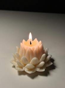 Molde con forma de loto, vela de meditación hecha a mano, molde de silicona de cera de vela 3D, artesanía de cristal de resina, decoración de arte de escritorio hecho a mano, silicona duradera para moldeado de yeso, cena a la luz de las velas para aniversario y San Valentín, decoración de mesa