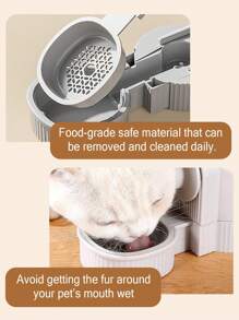 1 pieza Dispensador automático de agua y comida para gatos, conejos, perros, aves y pájaros - Bebedero para mascotas anti-derrames y salpicaduras