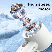 Mini Handheld Fan Bladeless With Type-C Rechargeable Battery, Portable And Compact Design, Pocket Travel Cooling With Digital Display, Quiet And Powerful, Suitable As A Gift For Girls/Women/Friends - Màu vàng - Xem 3