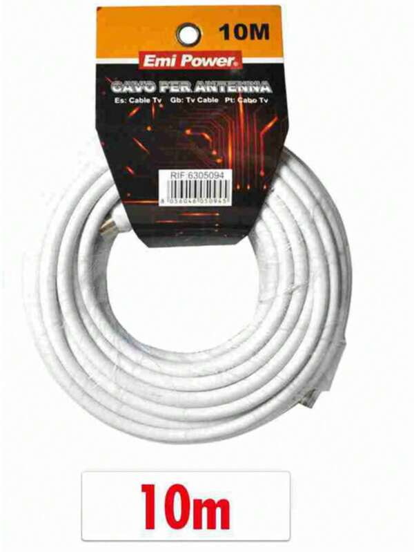 1 Stück weißes TV-Kabel (mit Stecker und Buchse) TV-Stecker Antennenstecker Kabel-TV Bambuskopf lötfreier HF-Stecker für geschlossenen Stromkreis