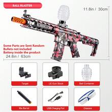 圣诞装饰 M416 电动凝胶球爆破枪采用最新设计和华丽色彩 - 高精度射击玩具，可充电和可重复使用 - 派对的完美礼物红色（不含子弹） - 彩色 - 查看 14